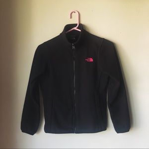 GIRLS Black North Face Zip-Up